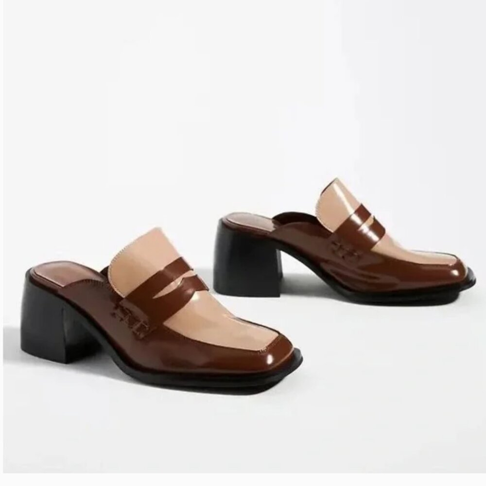 Nwot Jeffrey Campbell  Ecole Loafer Heels mules 8,5